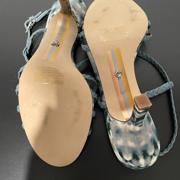 Sam Edelman NEW Smoky Blue Pankin Braided Slingback Kitten Heel Sandal Size 6.5 - Picture 7 of 10